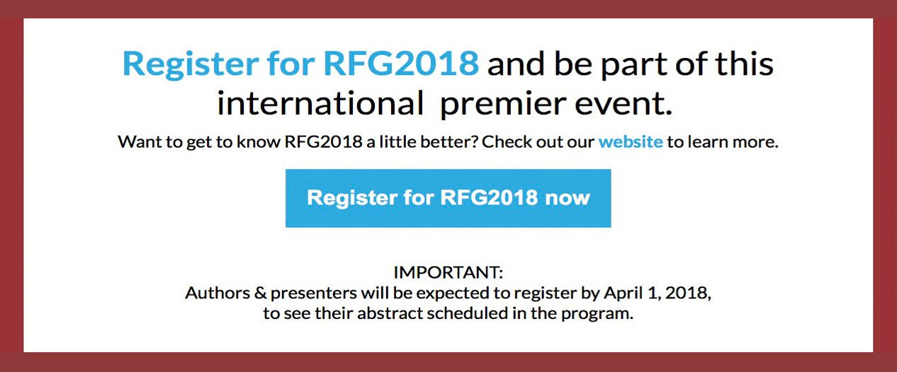 RFG2018 Abstract Submission Extended