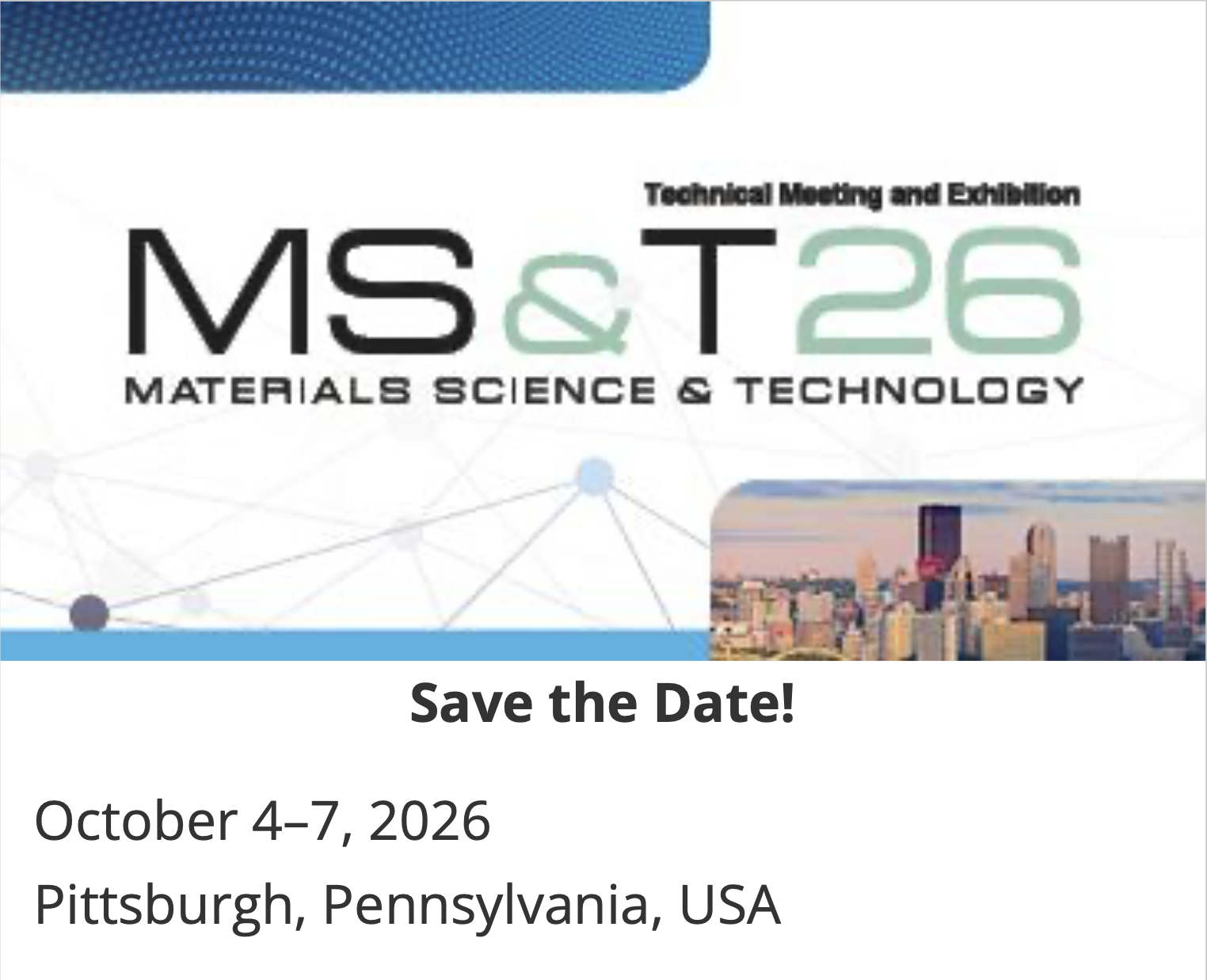 Materials Science & Technology 2026*