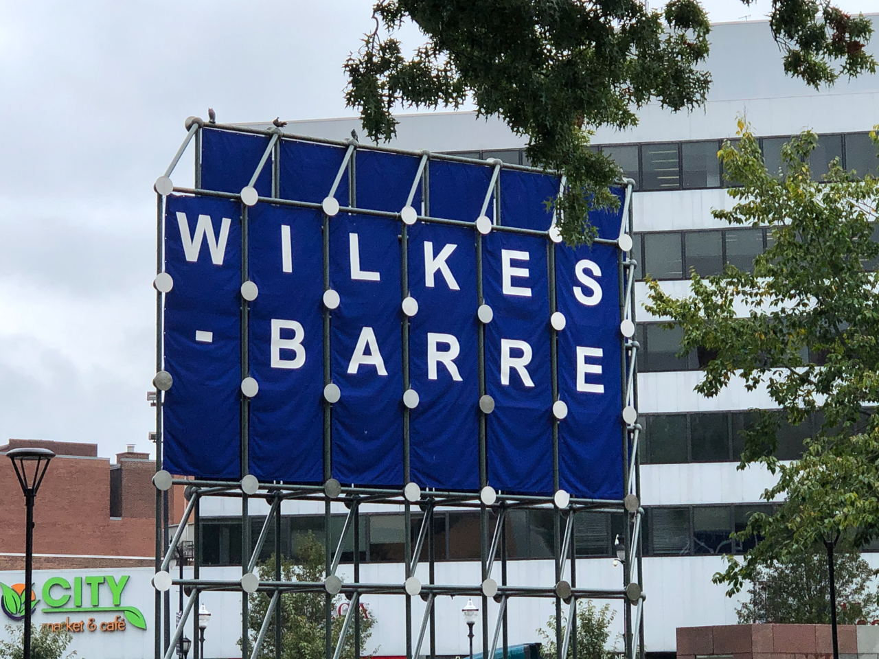 AIME Birthplace, Wilkes-Barre, PA, USA Sign in Town Square