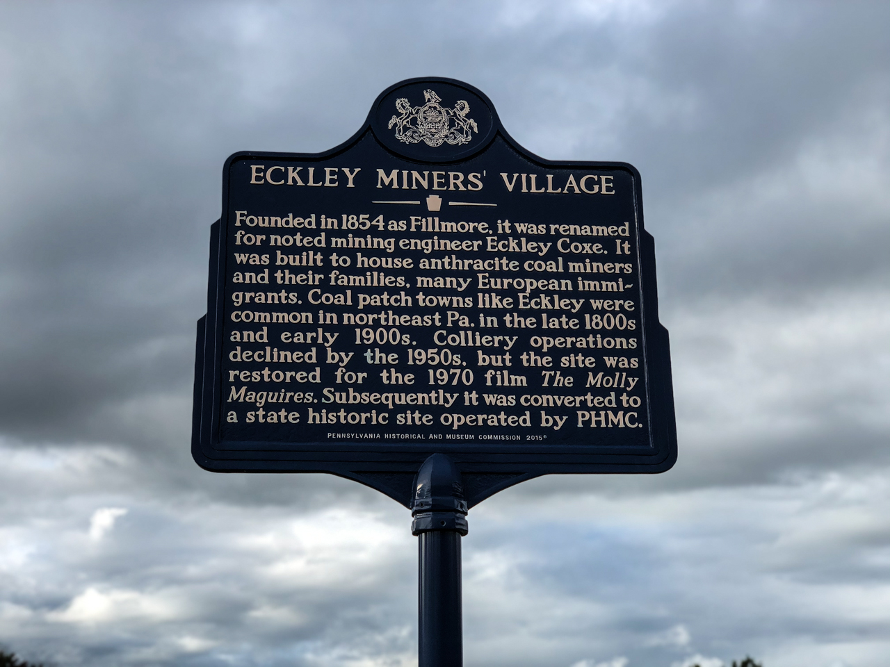Eckley Miners Village Roadside Marker