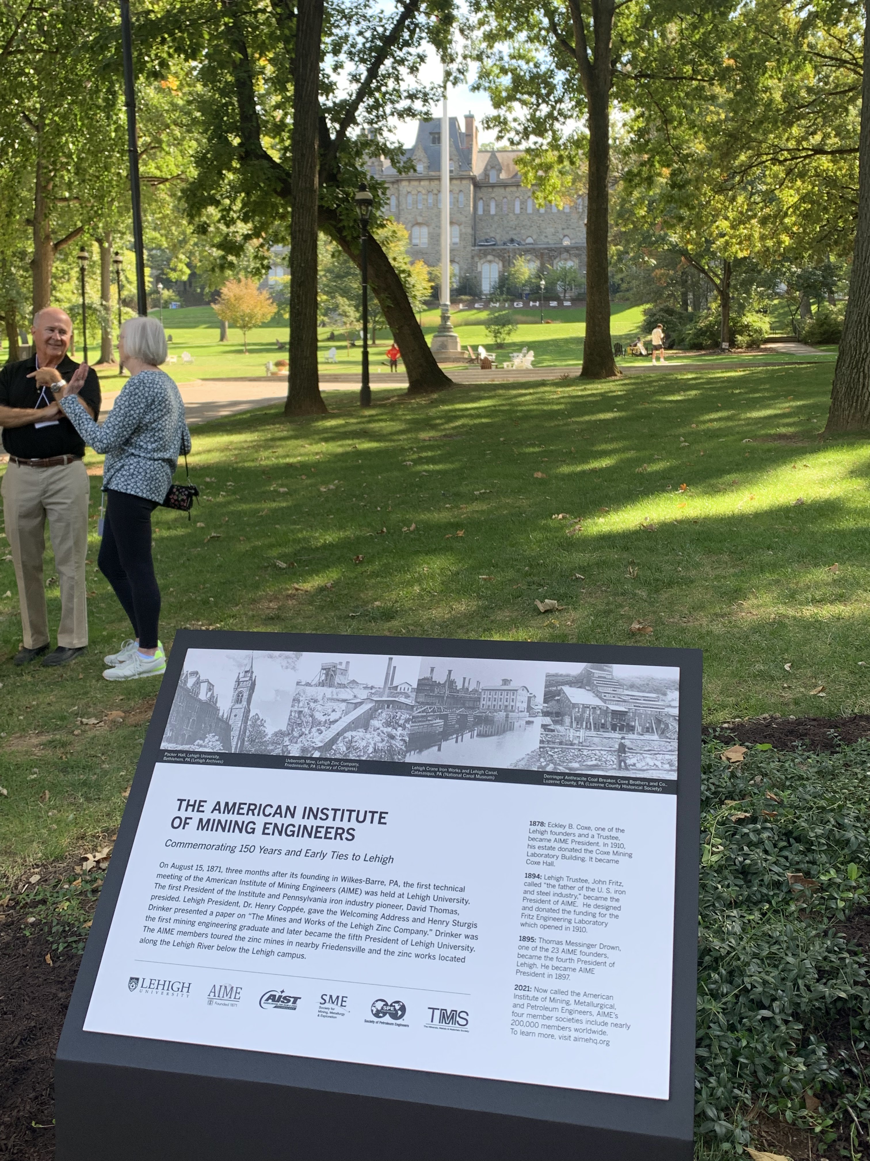 AIME Lehigh Plaque View