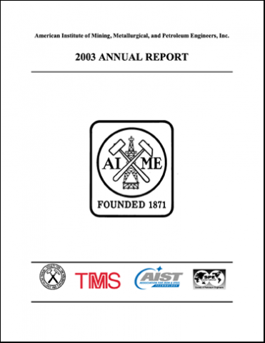 2003 Annual Report Cover